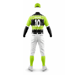 Athletic Low MOQ Sublimation Uniform Kits Lightweight 100% <b>Polyester</b> Mesh Material Breathable Baseball Uniform Sportswear Kits - Product Image 3