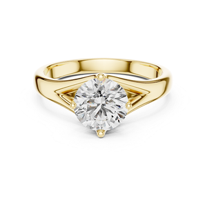 Bague en diamant de laboratoire glamour, or, bijoux fins élégants, style de fiançailles haut de gamme, coupe brillante, IGI - Product Image 1