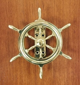 Volante de Barco de Latón Antiguo Hecho a Mano, de Grado Marino, para Colgar en la Pared, Diseño Costero, Uso Interior, Decoración para Sala de Estar - Product Image 2