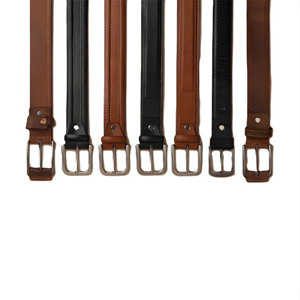 Cinturones de Cuero Negro Premium Hechos a Mano, Cinturón Masculino Elegante y Duradero de Grano Completo con Costuras Clásicas y Atemporales - Product Image 3