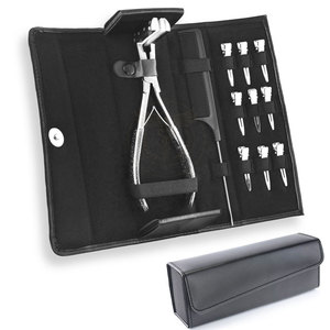 Kit d'outils pour extensions de cheveux en acier inoxydable QORVEX INSTRUMENTS, comprenant des pinces pour extensions adhésives, 9 pinces de sectionnement et un peigne à queue de rat - Product Image 6
