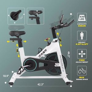 Bicicleta Estática para Interiores con Capacidad de Peso de 300 Libras, Volante de Inercia Pesado de 35 Libras, Monitor LCD, Bicicleta de Ejercicio para Gimnasio en Casa, Entrenamiento Cardiovascular, ROHS - Product Image 2