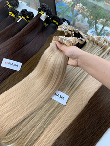 Ruban Premium en blond Extension de cheveux humains Super Double dessiné couleurs droite brut vietnamien en gros - Product Image 4