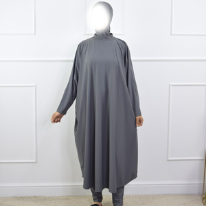 Traje de baño islámico musulmán de moda, ropa de playa de talla grande para mujer, de lujo, con patchwork, modesto, largo, de corte alto, estampado, con 2 cremalleras frontales - Product Image 5