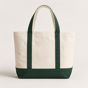 Sac fourre-tout en toile de jute bicolore vert, écologique, grande capacité, avec poche extérieure, sac à bandoulière, sac de plage réutilisable, sac de shopping - Product Image 2