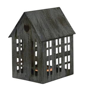 Portavelas de metal negro mate al por mayor con forma de casa de campo, soporte de hierro para velas de té, linterna para velas votivas para decoración de mesa - Product Image 5