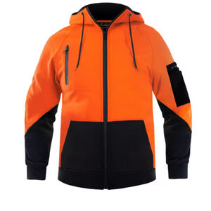 Sudadera de Seguridad Reflectante de Alta Visibilidad ANSI Clase 3 para Construcción, Manga Larga, Bolsillo Tipo Canguro, con Capucha, Impermeable, con Luz LED Intermitente para Exteriores - Product Image 3