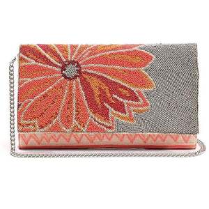 <b>Pink</b> Embroidery Beaded Envelope Clutch Wedding Festive Party Handmade Trending Sling Bag Boho Fashionable Women Evening Handbag - Product Image 5