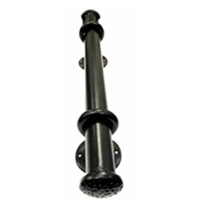 Modern Cast Iron Bar Pull Handle with Black Finish for Bedroom Cabinets <b>Cupboards</b> & Wardrobes - Product Image 1
