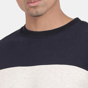 Daizen Star Men's Crew Neck Pullover Sweatshirt Color Blocking Design Regular Fit Casual Autumn Wear 100% Cotton Knitted - Product Image 5