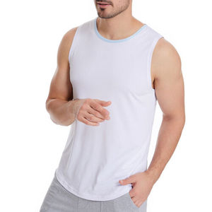 Débardeur oversize pour homme, style streetwear, avec emmanchures profondes, blanc, sans manches, mode urbaine, style hip hop, gilet d'été - Product Image 4