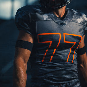 Camiseta de Fútbol Americano Sublimada Personalizada para Hombre, Camiseta Deportiva de Entrenamiento con Cuello en V, Camiseta de Fútbol de Malla para Hombre - Product Image 2