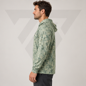 Sudadera de Pesca con Estampado Moteado Personalizado, Unisex, Manga Larga, con Capucha, UPF 50, Secado Rápido, Camisa de Pesca Sublimada - Product Image 2
