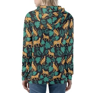 Women Customized Sublimation <b>Fleece</b> Anti-Pilling <b>Lined</b> <b>Hoodies</b> Autumn/Spring Casual Pullover with Pockets - Product Image 3