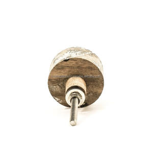 Perillas y Tiradores de Resina Color Marfil con Rayas Doradas Modernas para Gabinetes de Cocina, Dormitorio, Baño y Sala de Estar, Base de Madera, Resincrafts - Product Image 1