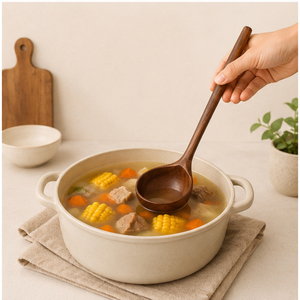 Ensemble d'ustensiles de cuisine en bois noir de qualité supérieure, cuillères de cuisson en bois naturel, spatule antiadhésive, louche, cuillère ajourée – Prix le plus bas - Product Image 3