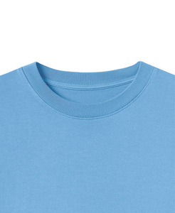 2026 New <b>Men</b> Oversized Regular Fit Front Printed Formal O-Neck Short Sleeve T-Shirt 100% Cotton Knitted Anti-Pilling 220g <b>Blue</b> - Product Image 3