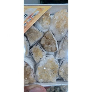 หินซิทรินธรรมชาติแบบก้อน หินกึ่งมีค่า หินดิบแกะสลัก บรรจุกล่อง สำหรับบำบัดรักษา เสริมฮวงจุ้ย - Product Image 3
