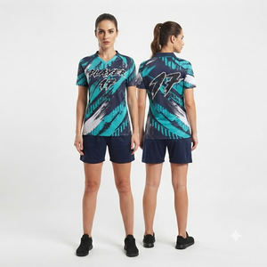 เสื้อเจอร์ซีย์ปิคเคิลบอลสำหรับผู้หญิง แขนสั้น ระบายเหงื่อได้ดี ทรงสปอร์ต สีดำลายเขียว หมายเลขทีม 12 - Product Image 6