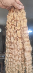 Extensiones de Cabello Rizado Rubio Indio Remy, Doble Trama a Máquina, 100g, Hairroot India HRI-07-Curly Indian Weave - Product Image 3