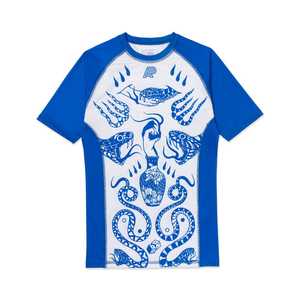 เสื้อรัดกล้ามเนื้อแขนสั้นแบบกำหนดเองสำหรับ MMA ชุดรัดกล้ามเนื้อสำหรับ BJJ แห้งเร็ว ผลิตโดยผู้ผลิต OEM แบบ Sublimation - Product Image 1