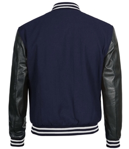 Premium Custom <b>Men</b> Wool <b>Varsity</b> <b>Jacket</b> Genuine Leather Sleeve Letterman <b>Bomber</b> Wholesale College Team Coat WVJ-0042 - Product Image 4