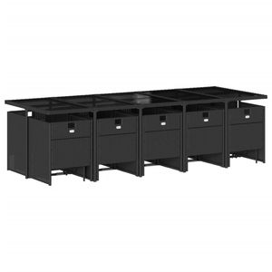 Juego de Comedor para Jardín en Blanco Crema y Negro - Product Image 3
