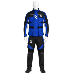 Conjunto de Motocicleta Azul y Negro para Hombre, Chaqueta y Pantalones de Motociclismo, Traje Protector, Equipo de Turismo Resistente, Ropa Deportiva de Aventura - Product Image 1