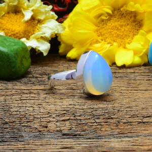 Milky <b>Opal</b> Gemstone <b>Ring</b> 925 <b>Silver</b> Handmade Jewelry Dainty <b>Opal</b> <b>Ring</b> for Women - Product Image 2