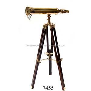 Télescope artisanal en laiton massif avec couvercle, design vintage haut de gamme, 9 pouces, fournitures de télescope marin indien. - Product Image 6