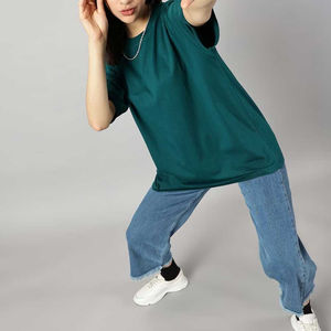 Camisetas de manga corta de color sólido para mujer en venta en línea, nueva moda, camisetas de mujer de la mejor calidad, transpirables y personalizables. - Product Image 4