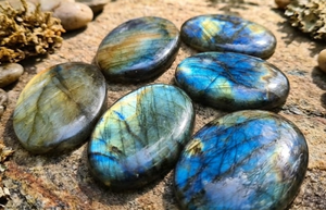 Flashy Labradorite Worry <b>Stone</b> for Spiritual Buy From Crystal Wholesale Natural High Quality Blue Each Flashy Gemstone Labrador - Product Image 1