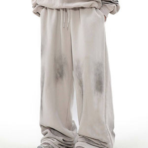 Pantalones Acampanados para Hombre, Casuales, de Algodón, para Hacer Ejercicio, con Cintura Elástica y Cordón, Estilo Informal y de Oficina - Product Image 1