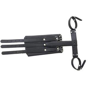 Leather Wrist to <b>Thigh</b> Restraint System with Adjustable Straps and Buckles - Product Image 1