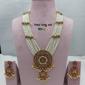 Parure de mariée ethnique traditionnelle sud-indienne en laiton de haute qualité, motif floral en zircon, plaqué or rose, certifiée par un tiers, pour les fêtes - Product Image 1