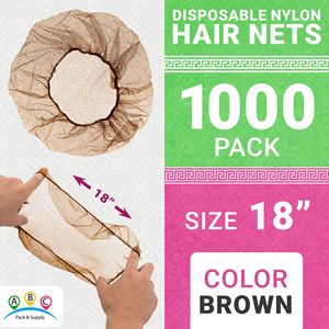 Pacchetto 1000 marrone 18 pollici usa e getta per capelli elastici capelli medicali berretto monouso chirurgico servizio cibo Bouffant - Product Image 2