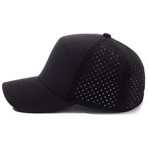 Unisex Breathable Mesh Baseball Cap Adjustable <b>Black</b> Outdoor Spring Summer Sporty Adult Hat 100% Polyester - Product Image 3