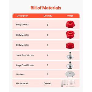Kit de suspension pour camion F250 F350 Super Duty 2008-2016, bagues de montage de carrosserie en polyuréthane, 60 pièces, remplacement rapide - Product Image 3