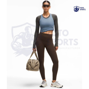 Leggings de Color Marrón de Alta Calidad al por Mayor, Ligeros, Duraderos, Cómodos para Uso Diario, Transpirables, Ajustados, con Logotipo Personalizado - Product Image 2