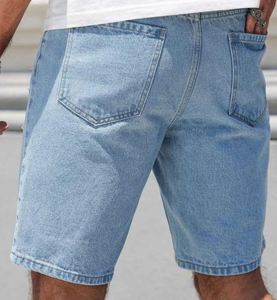 Shorts en jean pour hommes, style vintage, taille mi-haute, fermeture éclair, coupe ample, décontractés, en tissu de coton doux et respirant, vente en gros, commandes en gros, pas cher - Product Image 4