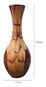Vase de table en bois fait main, brun brillant, rond, pour fleurs, décoration moderne pour la maison, cadeau - Product Image 5