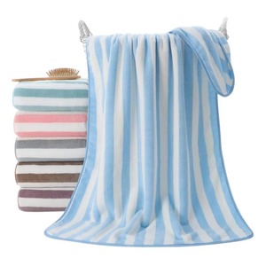 Serviettes de plage en tissu éponge rayées, séchage rapide, rectangulaires, pour adultes, toutes saisons, style moderne, fournisseur en gros, meilleur prix, prix bas - Product Image 3