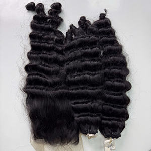 8-30In Cabello humano sin procesar Virgen Onda profunda Cierre de paquete de cabello Precio barato Color natural Cabello virgen vietnamita crudo - Product Image 4