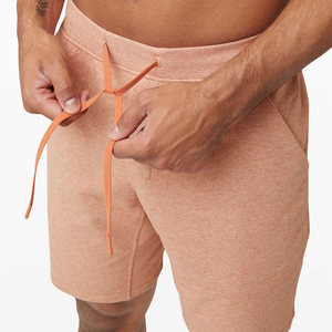 Shorts de sport décontractés pour hommes, 100 % coton, légers, extensibles, durables, non tissés, respirants, anti-transpiration, séchage rapide - Product Image 3