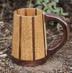 Mug à vin en bois naturel, tasse à café, bouteille d'eau en bois fabriquée par Tayyab Handicraft - Product Image 4