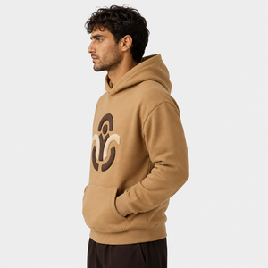 Sweat à capuche imprimé en polaire avec graphismes texturés en tissu chaud et intérieur doux pour un style streetwear hivernal confortable - Product Image 2