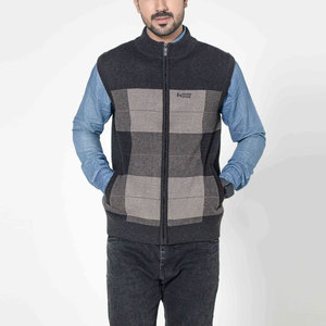 Pulls zippés tricotés pour hommes couleur unie 2026, faible MOQ, fabrication OEM - Product Image 3