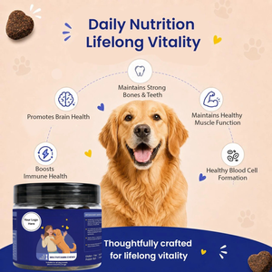Masticables Blandos Multivitamínicos de Marca Privada para Perros, Cachorros y Gatos, Vitaminas y Minerales, Apoyo Inmunológico, para la Piel, el Pelaje, las Articulaciones, los Huesos y la Energía, Sin Granos - Product Image 4