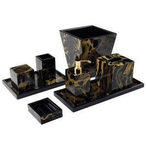 Elegante Juego de Baño de Resina Acrílica Hecho a Mano con Durabilidad, Decoración Vibrante y Elegante para el Hogar, Único y Portátil - Product Image 3