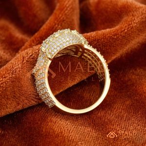 Luxury Iced Out Jesus Piece <b>Ring</b> - 14K Gold / Rose Gold Plated Hip Hop <b>Statement</b> <b>Ring</b> Jesus Head <b>Ring</b> - Big Heavy 3D Gold Plated - Product Image 3